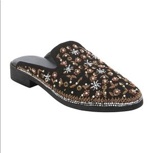 Free People size 8 velvet mules